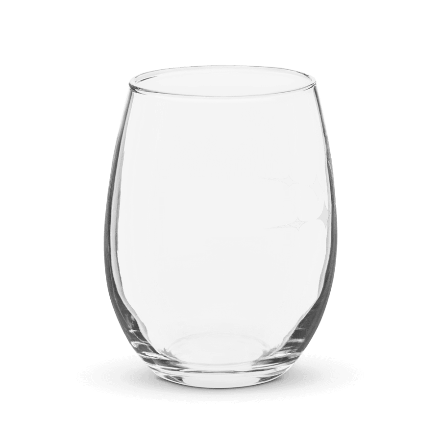 Crowned Apple (White) ✦ Stemless Wine Glass product image (4)