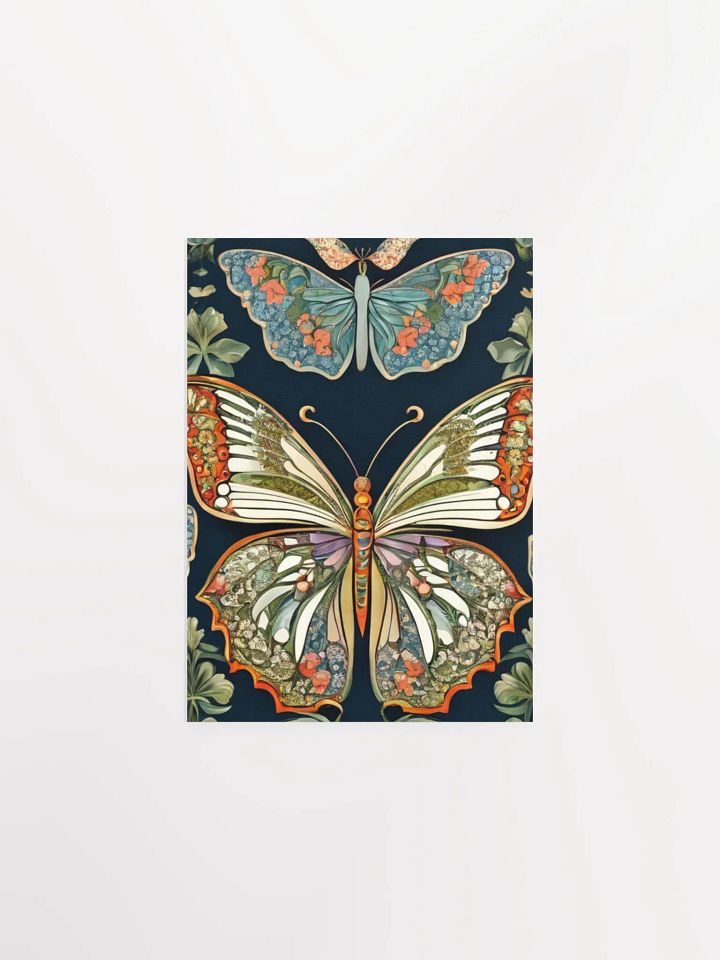 William Morris Inspired Butterfly Two Poster 5x7 inch product image (1)