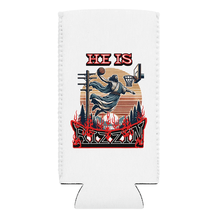 He Is Rizzin Basketball Jesus Slam Dunk Can Cooler product image (2)