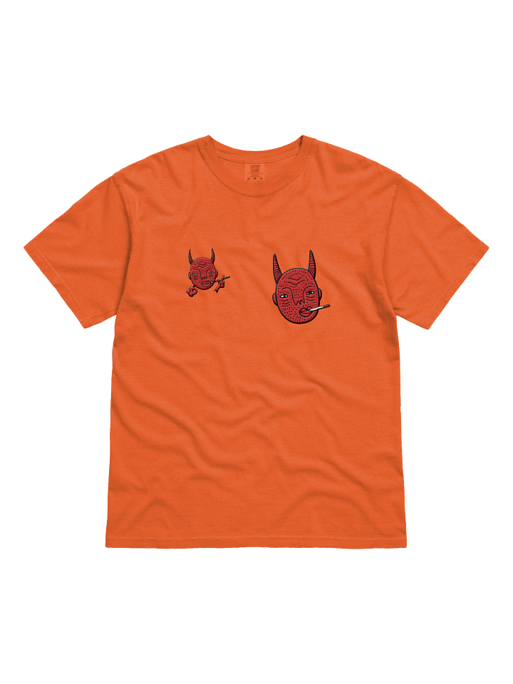 Horned Cartoon Face Graphic Tee product image (2)