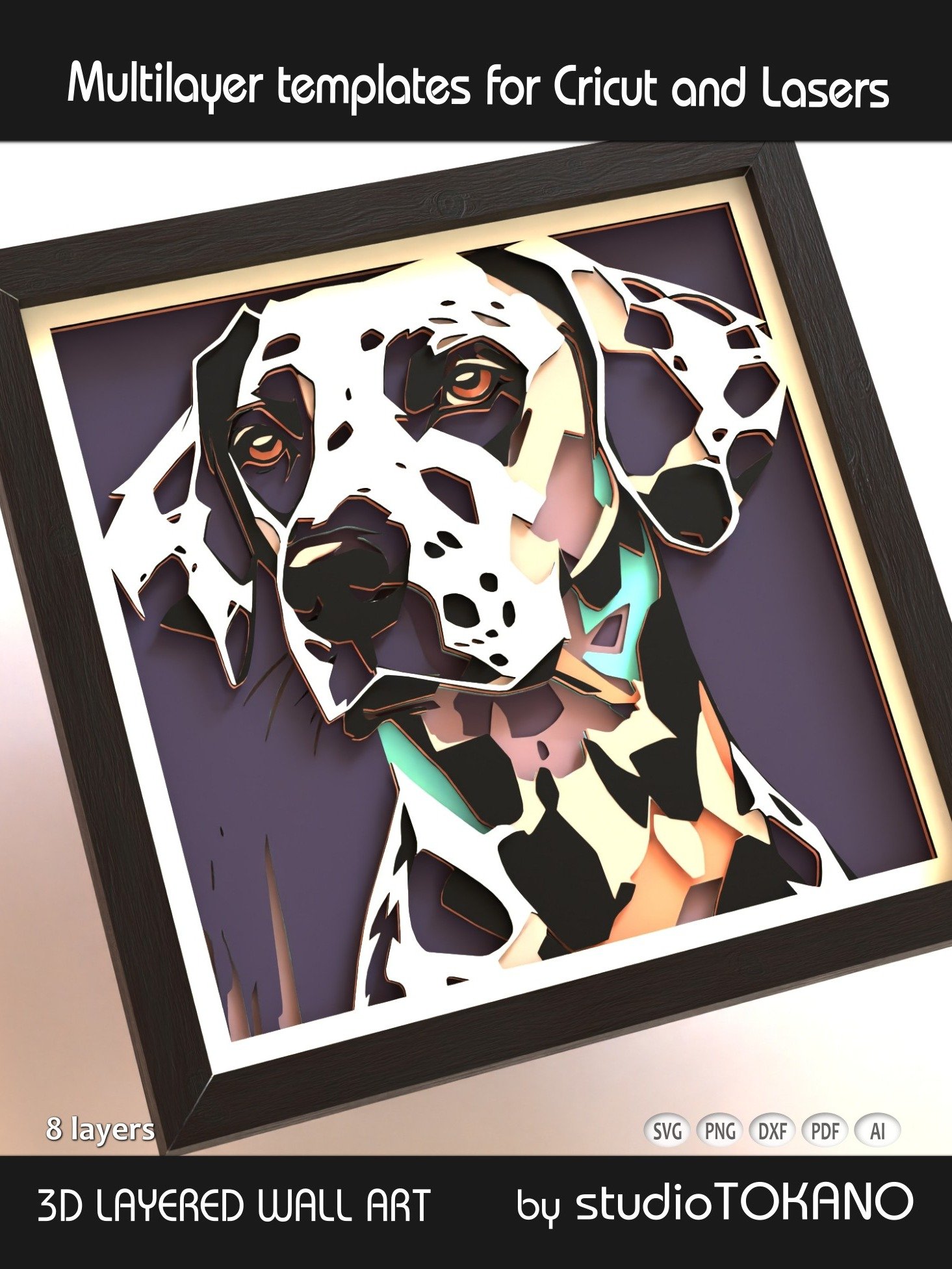 Dalmation Dog 3D Cut File product image (5)