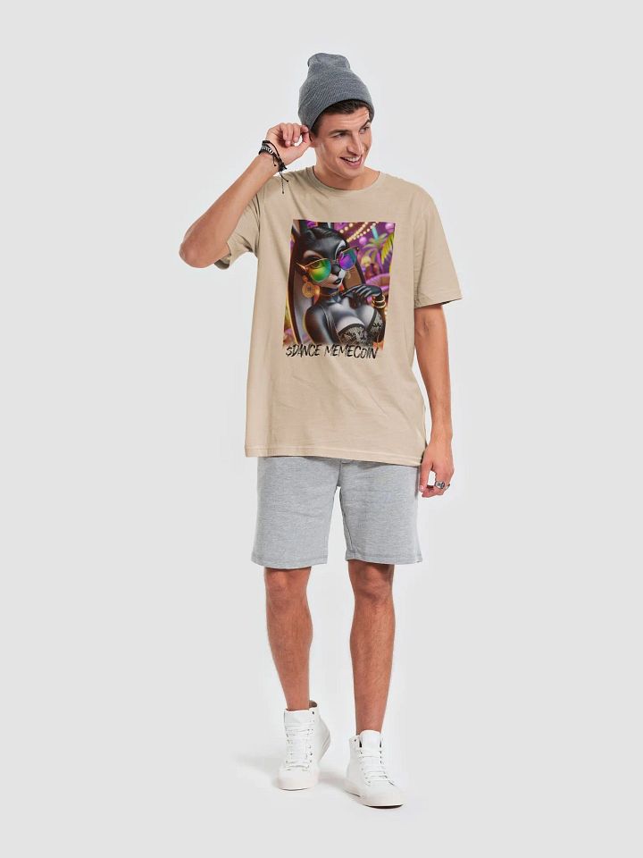 BLACK BUNNY - DANCE MEMECOIN - PREMIUM TEE - TAN product image (1)
