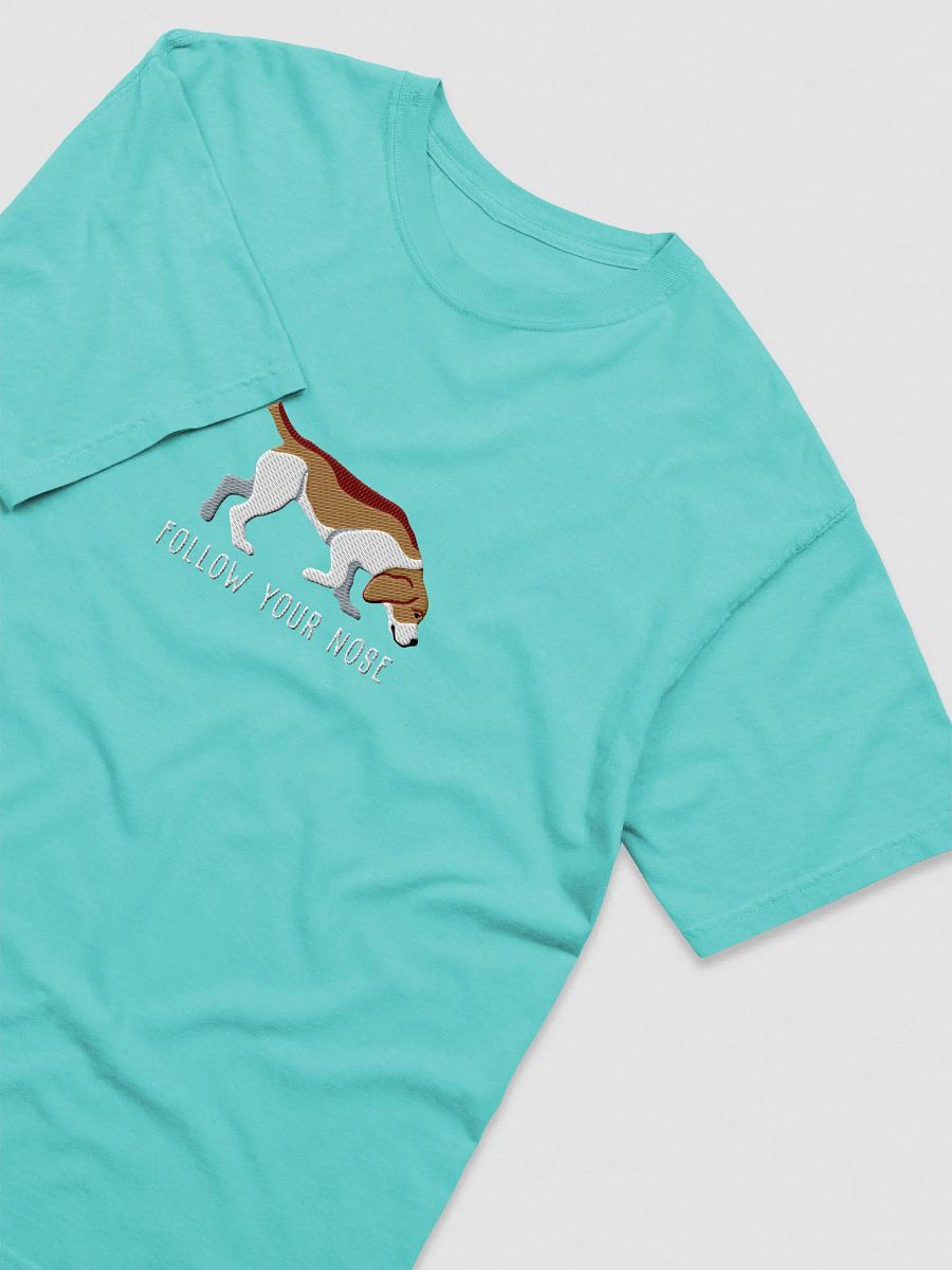 Follow Your Nose T-Shirt(Embroidered) of a Beagle(Tan) product image (35)