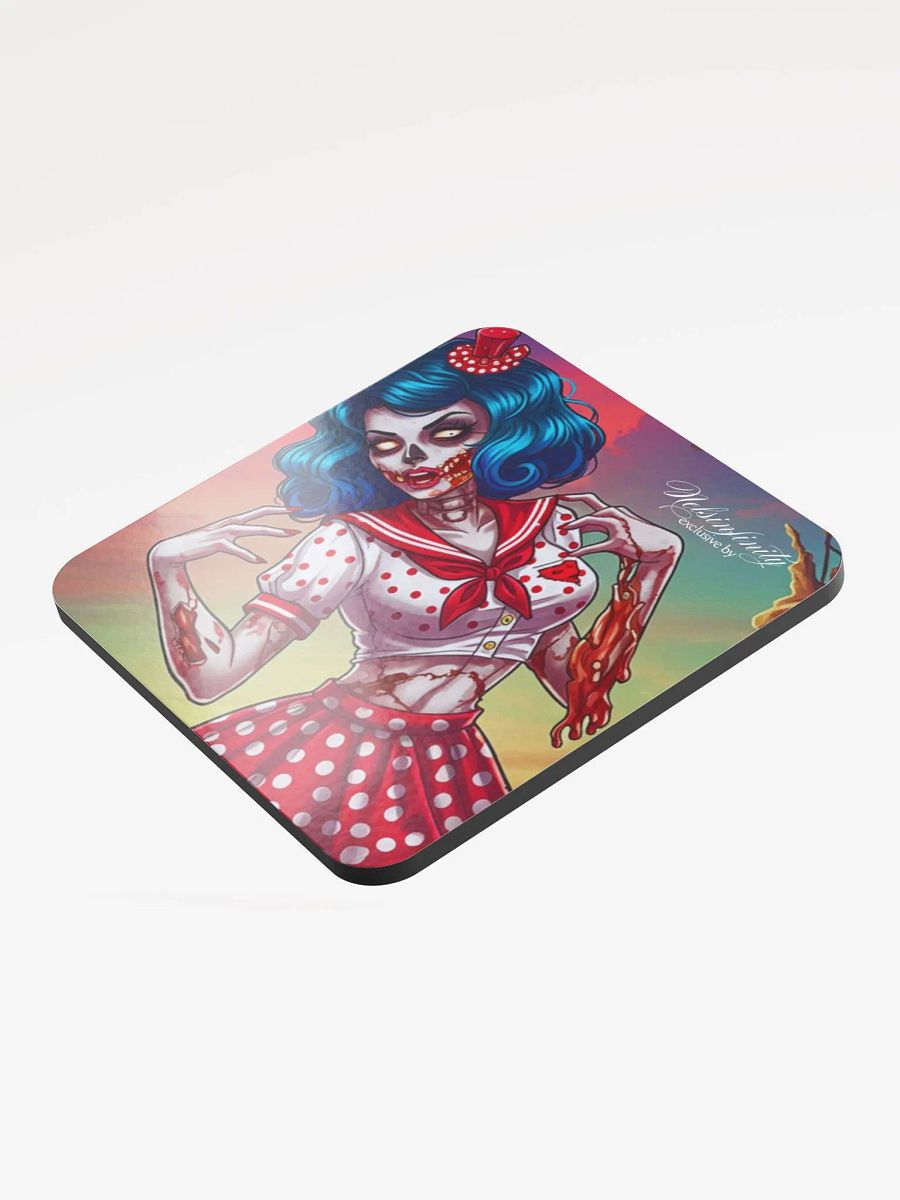 V3 Zombie Pinup Glossed Cork Coaster product image (3)
