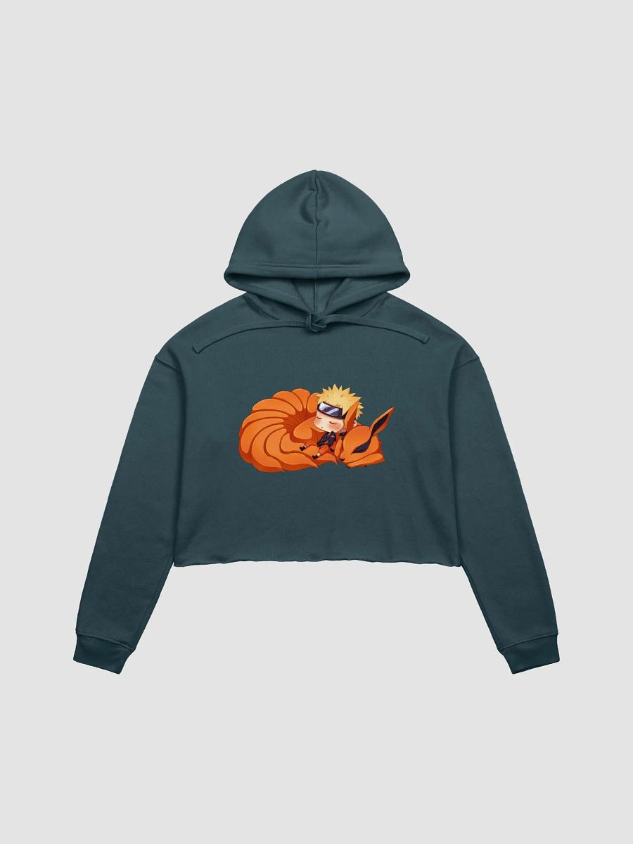 Chibi Naruto And Nine Tails Fox Sleeping Crop Hoodie product image (1)
