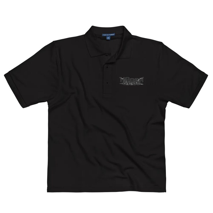 Polo Shirt - Embroidered - Black HApex Gear White Logo product image (17)