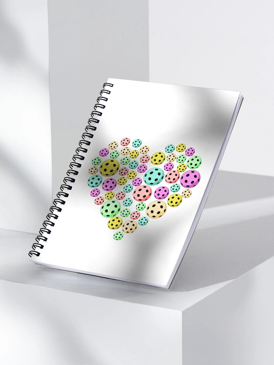 Heart Pickleball Colored Dreams Spiral Notebook product image (3)
