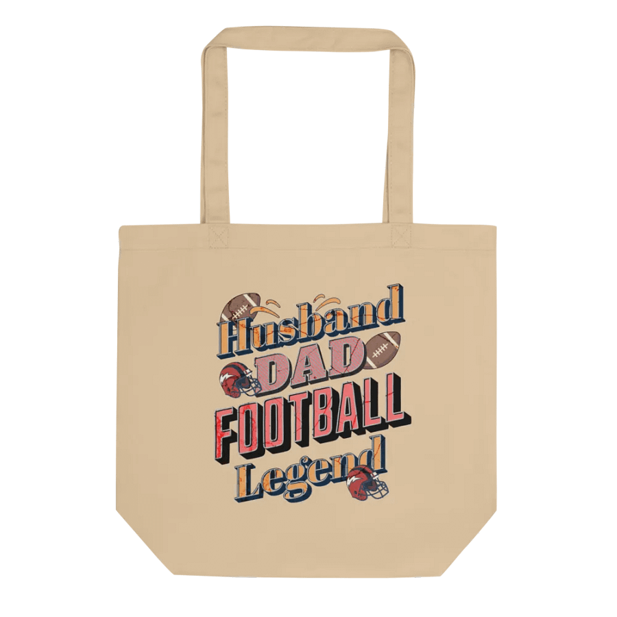 Husband Dad Football Legend Eco-Friendly Tote Bag product image (1)