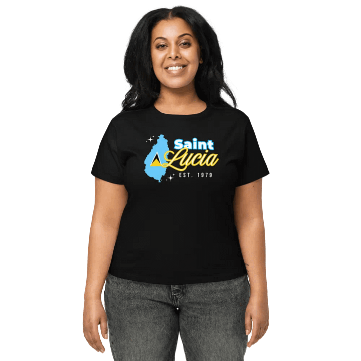 Saint Lucia Flag Island Women's Baby Tee product image (1)