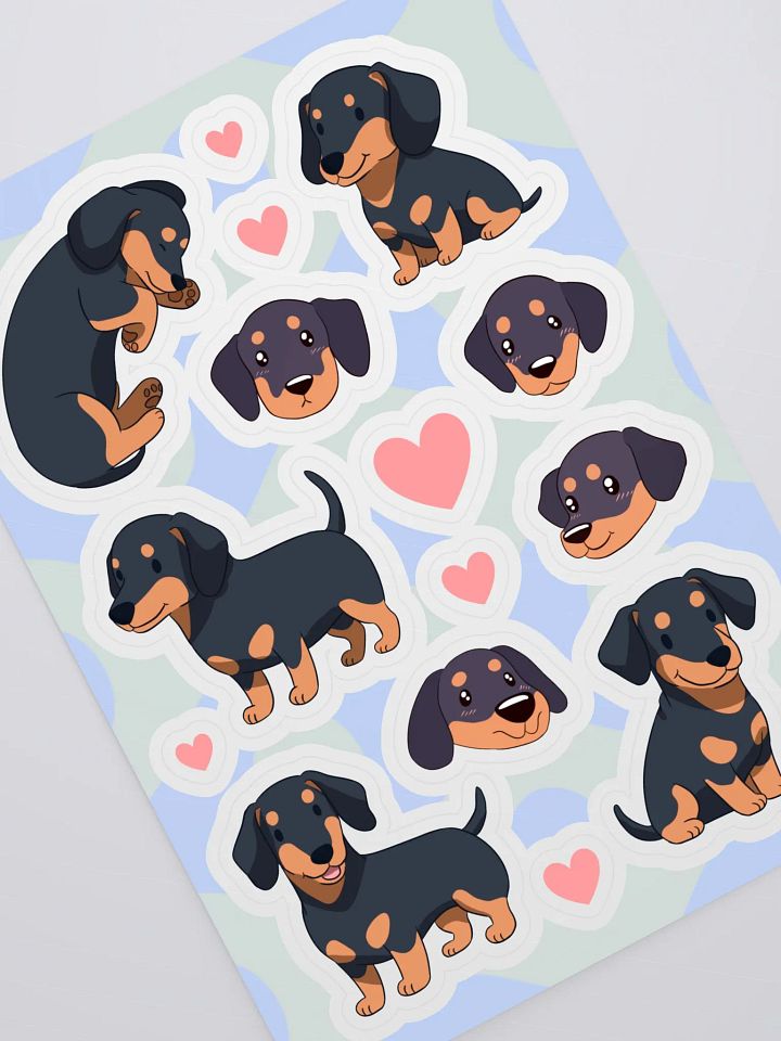 Dachshund Delight Kiss Cut Sticker Sheet product image (2)
