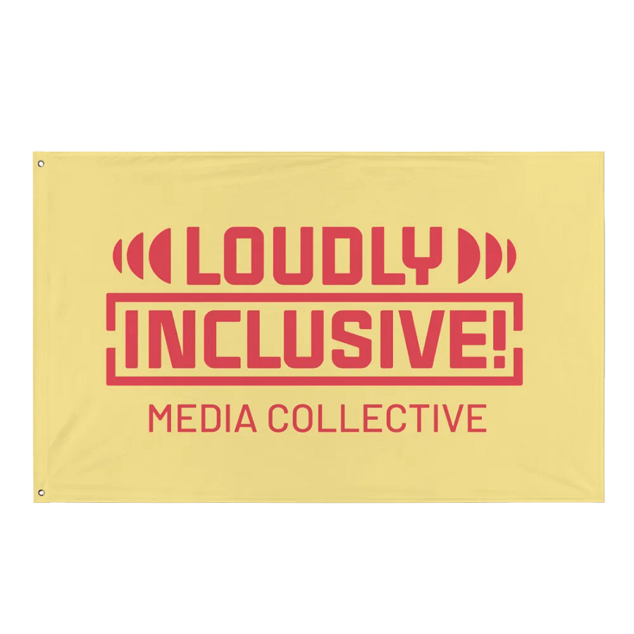 Yellow and Vibrant Pink Logo Flag product image (1)