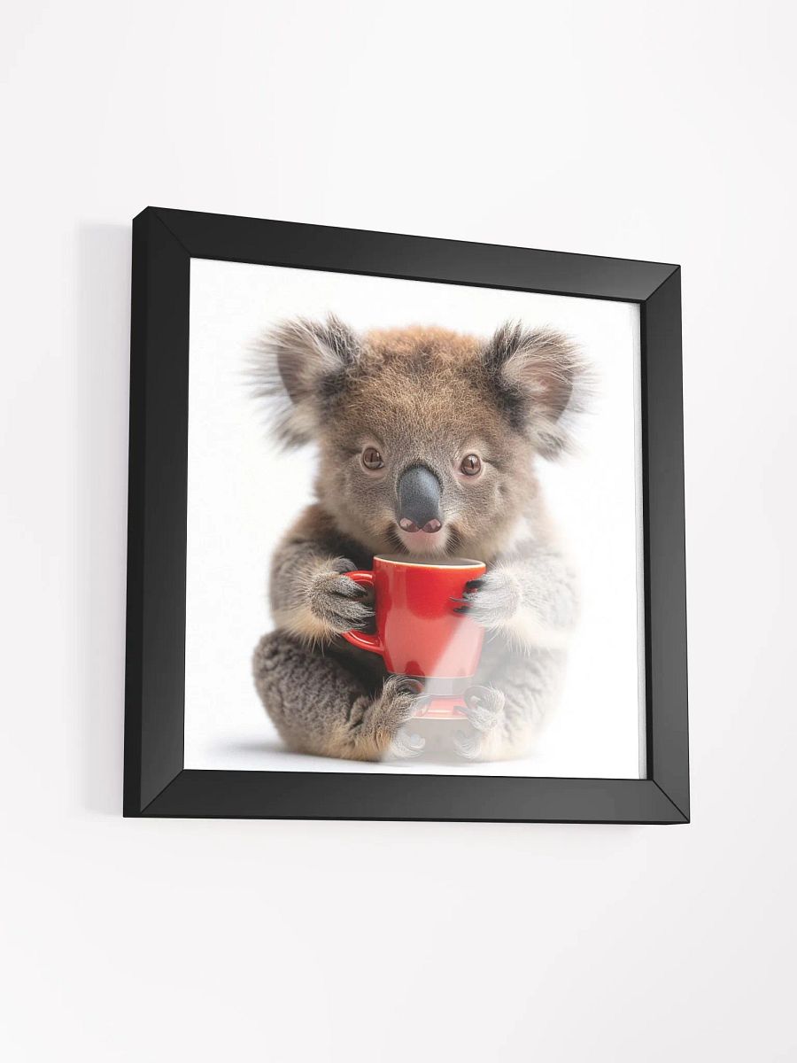 Coffee Lover Cute Baby Koala Bear Wall Art product image (3)