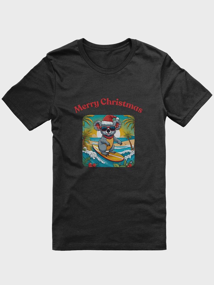 Festive Koala Surf Scene Merry Christmas T-Shirt - Red product image (1)