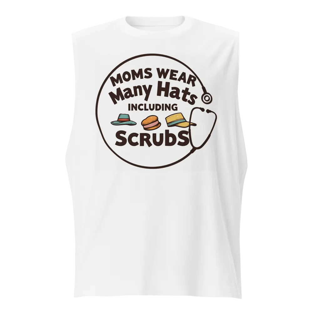 Moms Wear Many Hats Muscle Tank product image (1)