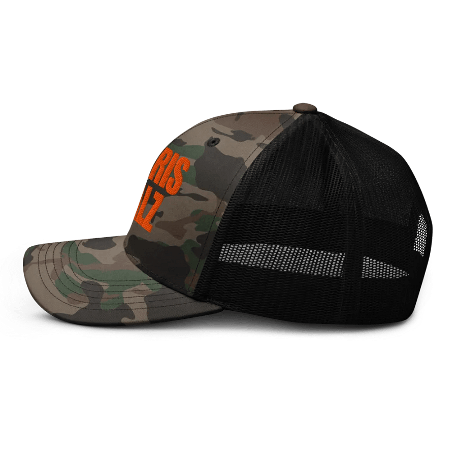 Harris Walz Camouflage Trucker Hat, Embroidered Hat product image (3)