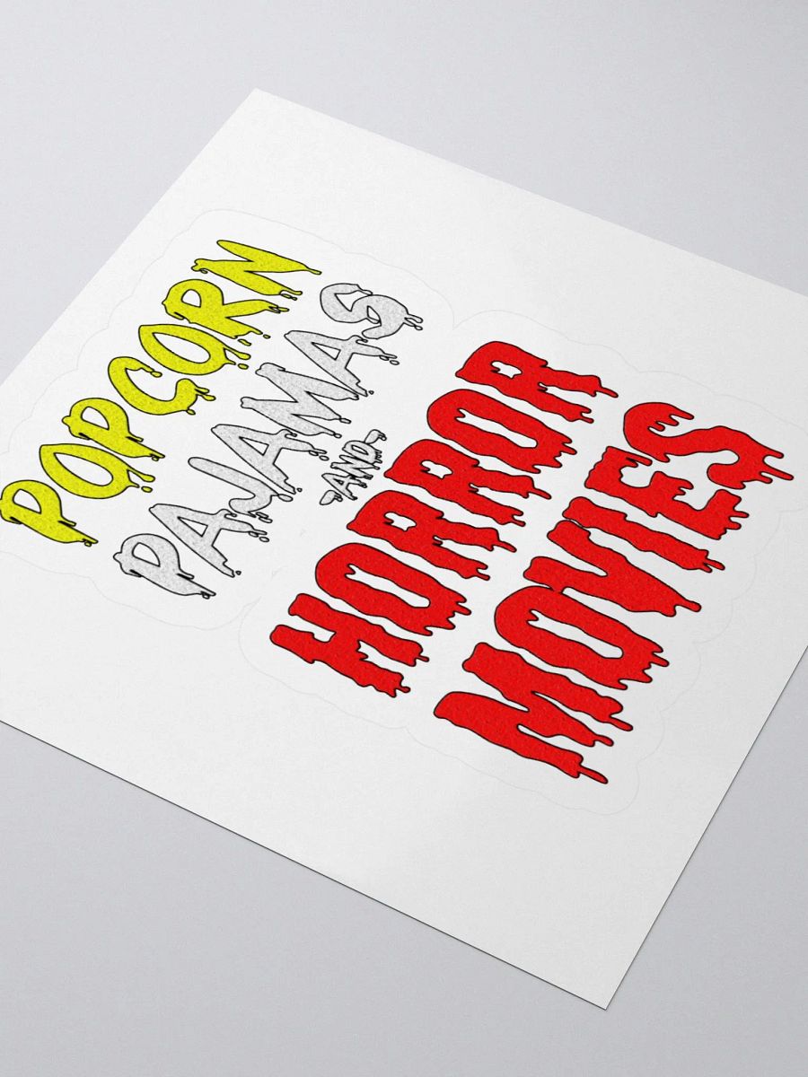 Popcorn Pajamas And Horror Movies Sticker product image (3)
