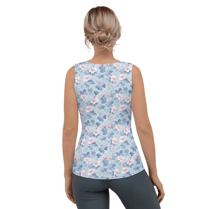 Serene Blue Blossoms Woman's Tank Top product image (2)