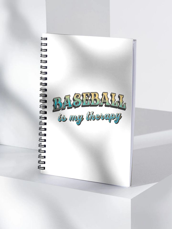 Baseball Is My Therapy Golden Spiral Notebook product image (1)