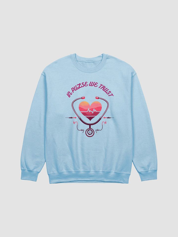 Heartbeat in the stethoscope Crewneck Sweatshirt product image (3)