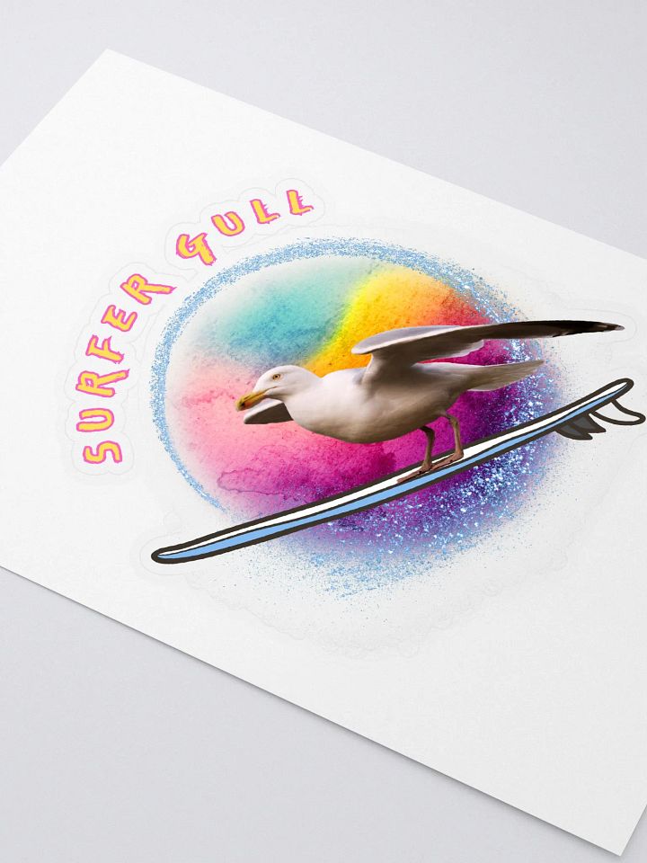 Soleil the Surfer Gull Kiss Cut Sticker product image (2)