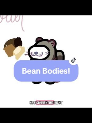 Bean Bodies Round 2! These are all in the linktree in my bio as the first link! 🖤 #amongus #otter #triceratops #beaver #digitalart 