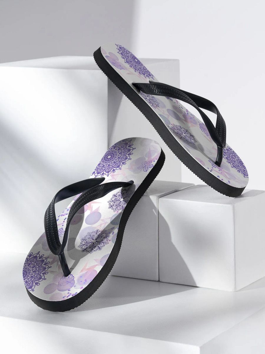 Lilac Mandala Pattern Flip-Flops product image (2)