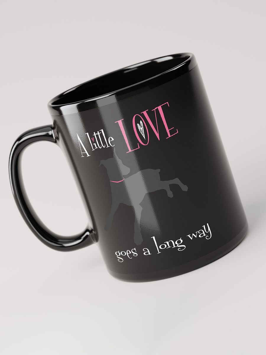 A little Love goes a long way, black glossy Mug product image (5)