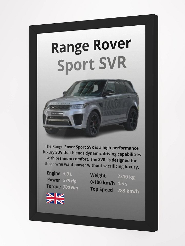 Range Rover Sport SVR Wall Poster product image (2)