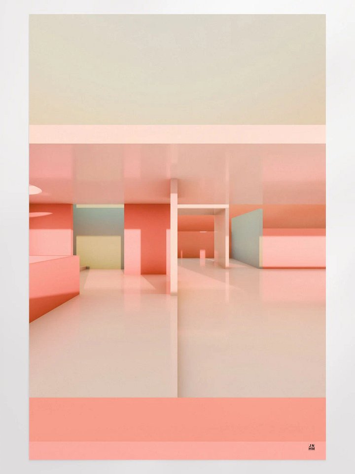 Architectural Landscape - Summer Pastel 02 24"x36" Frameless product image (1)