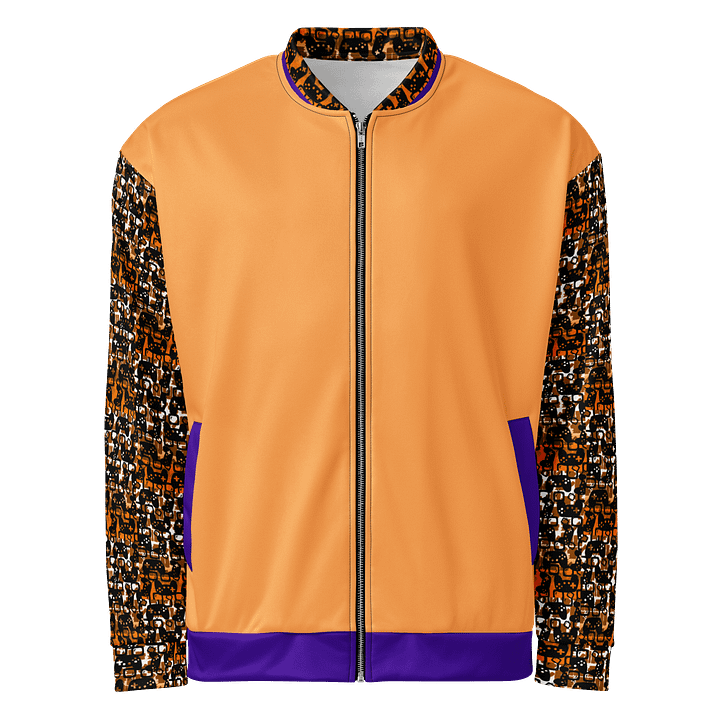 Experience Stories Unisex Bomber Jacket (Orange, Purple, and Black) product image (1)