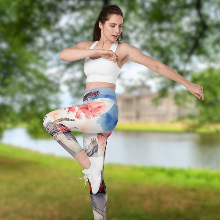 London England Watercolor All Over Print Leggings product image (1)