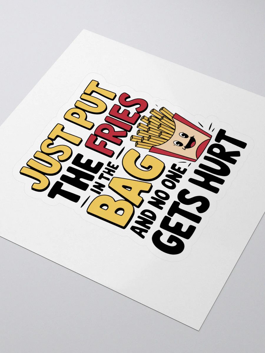 French Fries Hostage Kiss Cut Stickers product image (3)