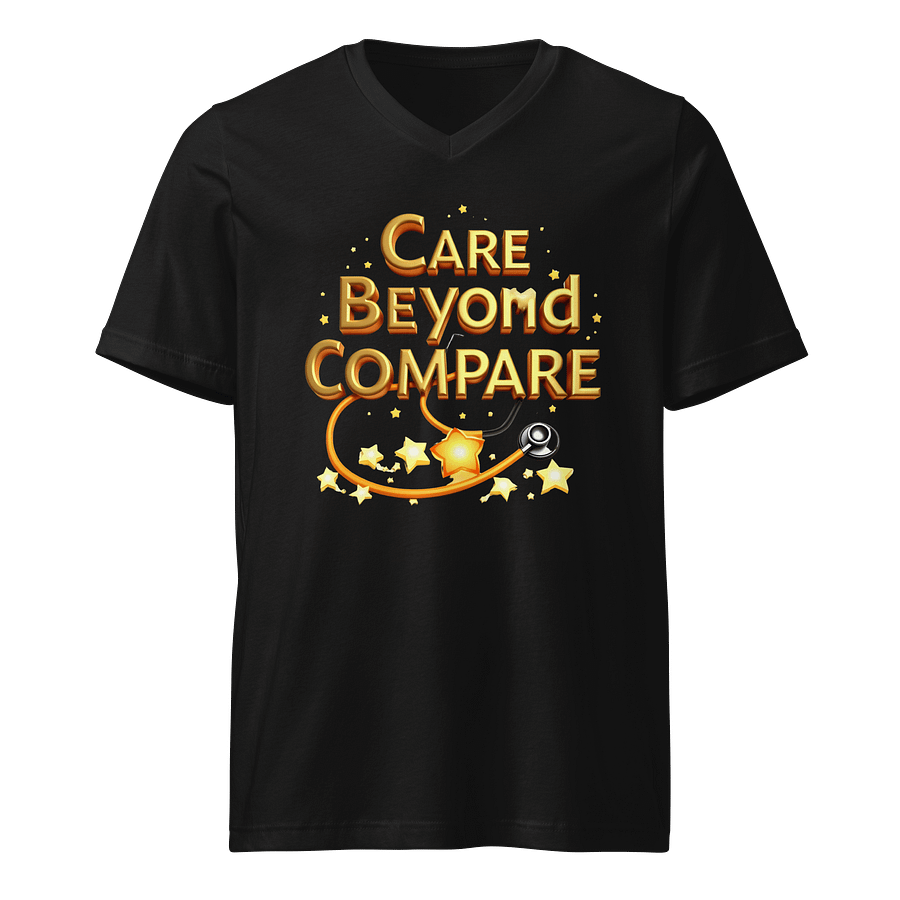 Golden Care Stethoscope V-Neck Tee product image (1)
