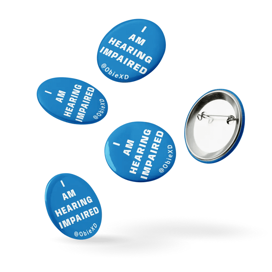 I AM HEARING IMPAIRED - Pins (Pack of 5) product image (3)