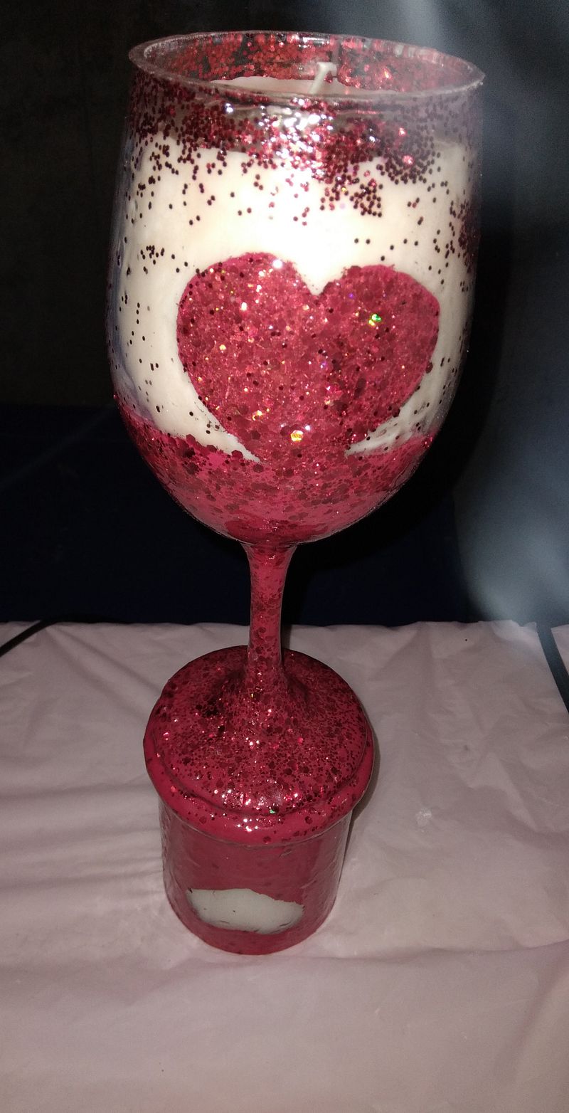 Champagne Glass Double-Sided Candles