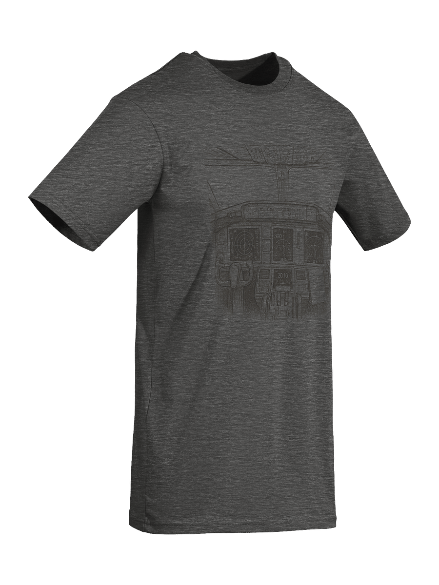 FLIGHT MODE- Washed Cockpit Tee (Charcoal Heather | Cotton Heritage Premium) product image (8)