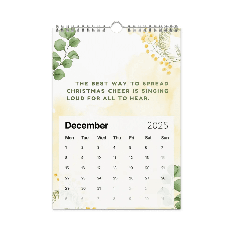 FLORAL INSPIRATIONAL QUOTES WALL CALENDAR 2025 product image (4)