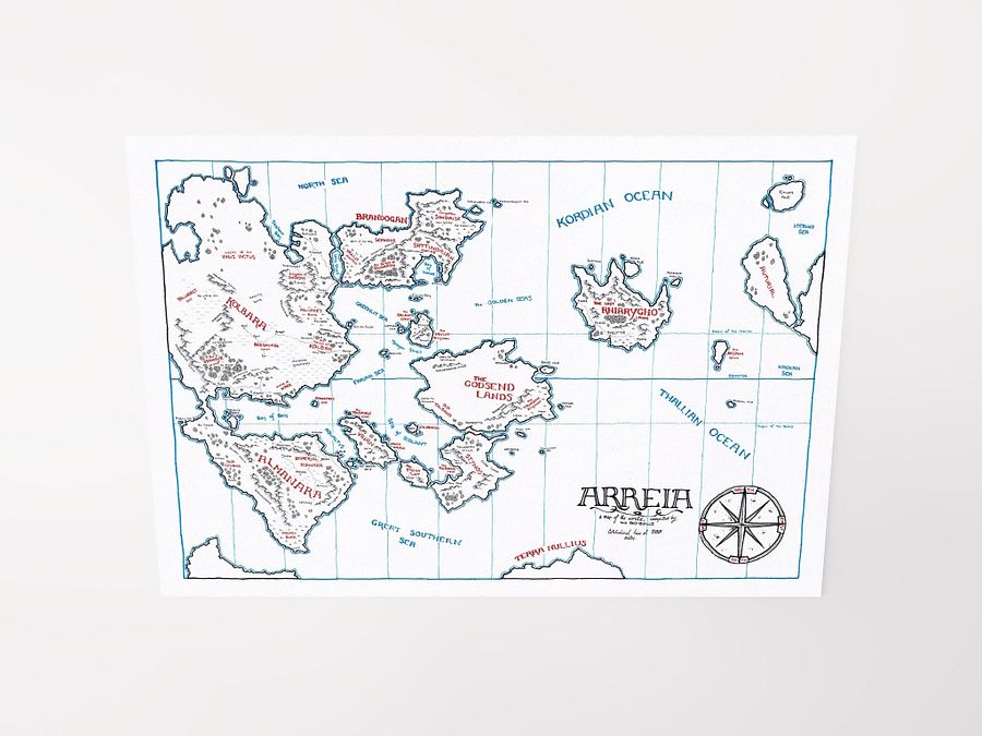 "The World of Arreia" | Printed Map product image (3)