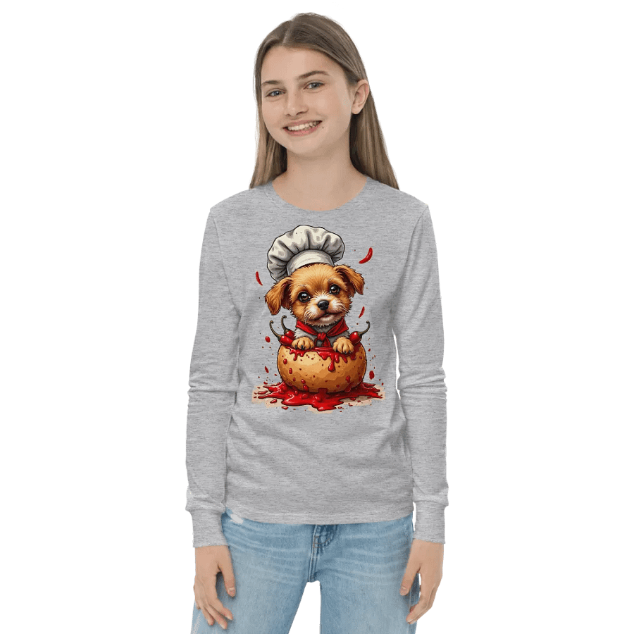 Chef Cilli Dog Youth Long Sleeve Tee product image (21)
