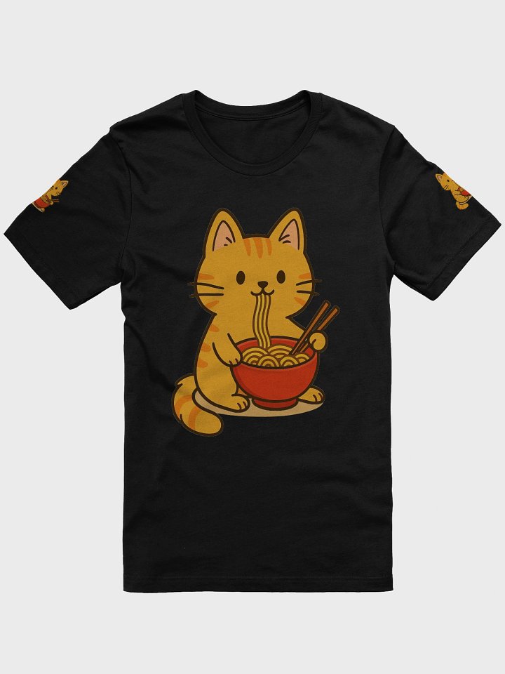 Noodling Cat Cartoon T-Shirt product image (1)
