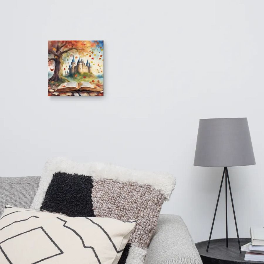 Open Book And Castle Watercolour Wall Art product image (10)
