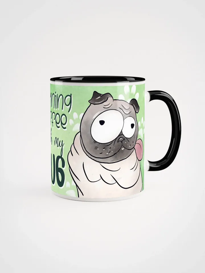Morning Coffee with My Pug Accent Mug product image (1)