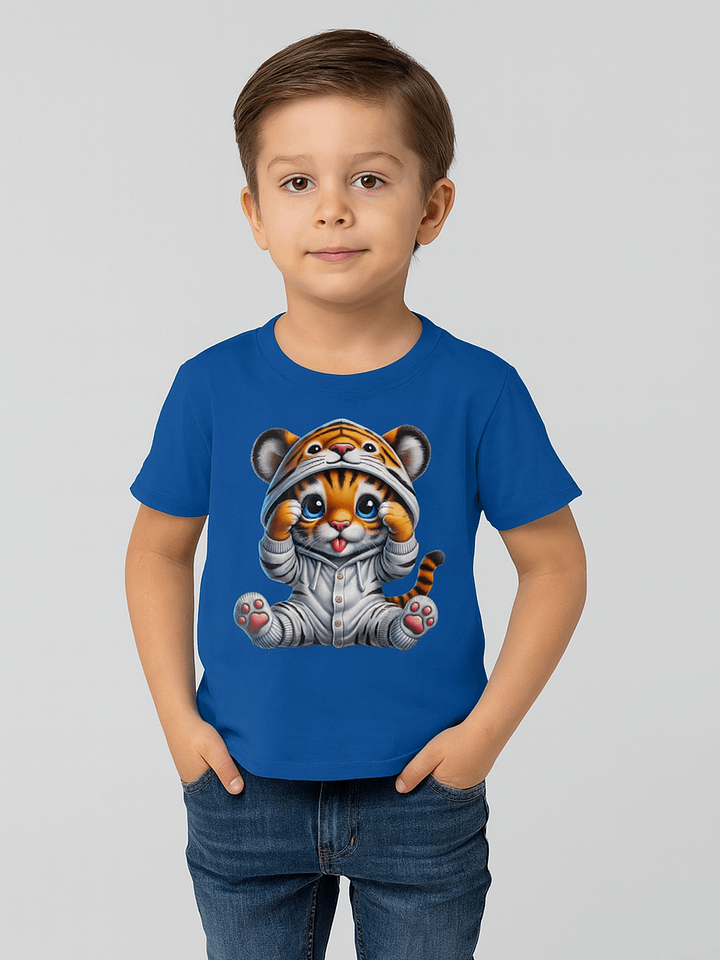 Cute Baby Tiger in Hoodie Youth T-Shirt product image (1)