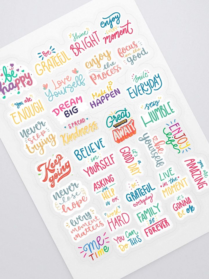 Me Time Motivational Sticker Sheet product image (1)