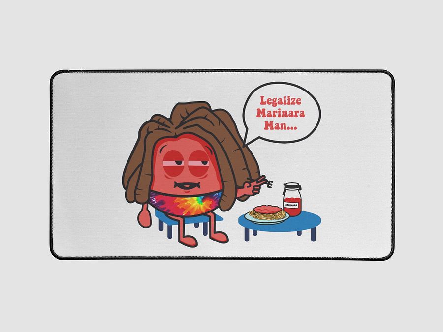 Legalize Marinara Tomat | Space Tomato Gaming Desk Mat product image (1)