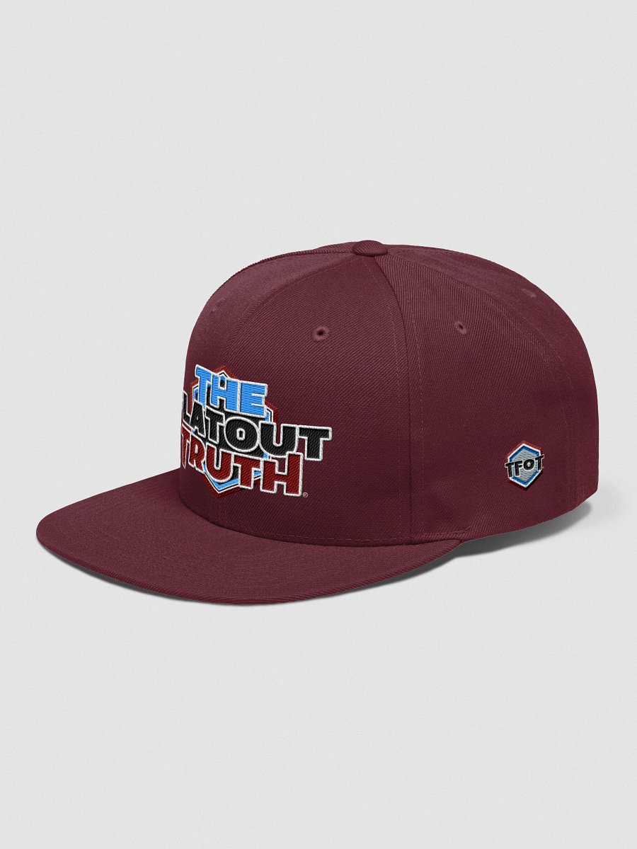 TFOT Embroidered Bold Red Hex Flat Snapback Hat product image (22)