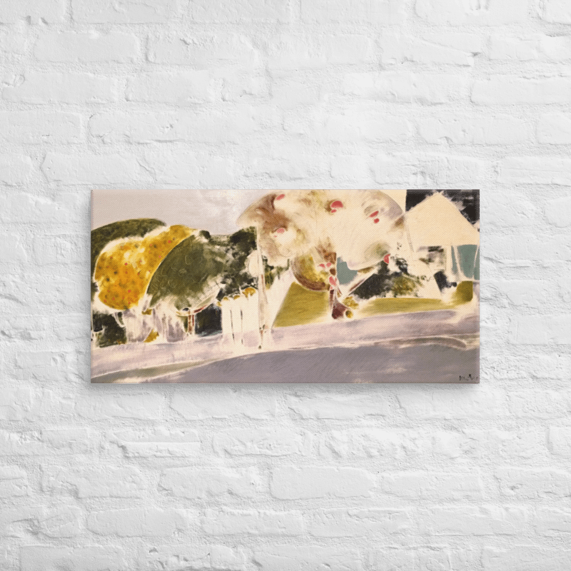 Landscape with Trees (1984) on canvas (16" x 32") product image (2)