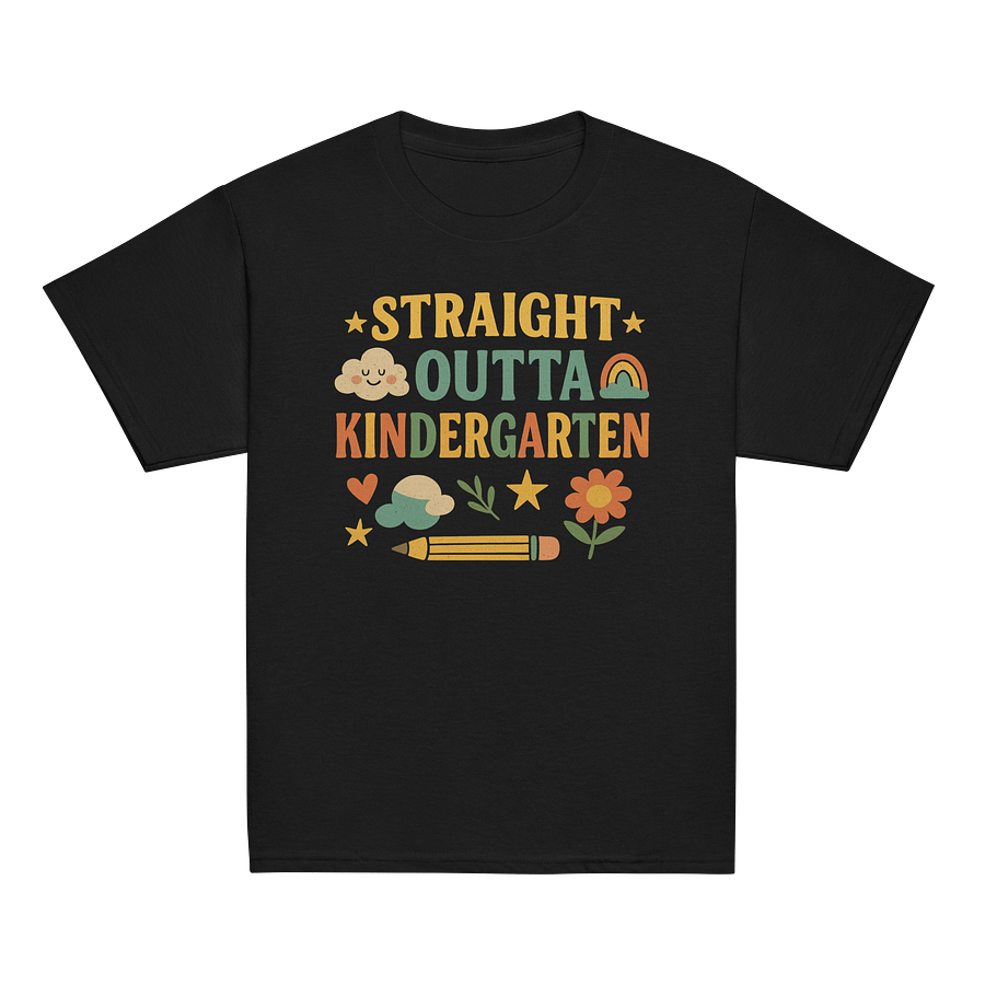 Straight Outta Kindergarten Youth Shirt – Colorful Graduation Tee for Kids product image (8)