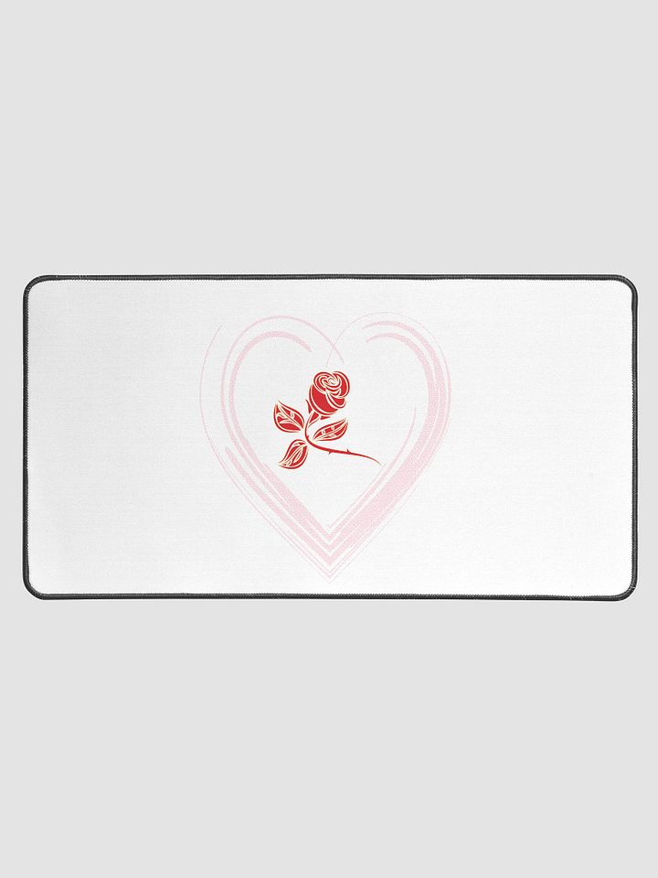 Golden Rose Heart Desk Mat product image (1)