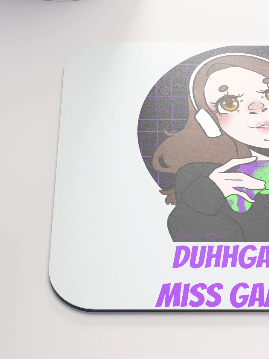 DuhhGamerXOXO/Miss Gamer Ma'am Mouse Pad - Purple Text product image (6)
